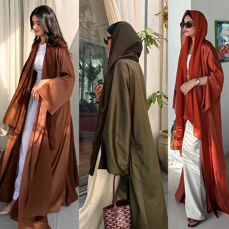 Muslim Open Abaya Women Modest Dresses Arab Cardigan Long Robe Morocco Dubai Abayas Kaftan Islam Eid Ramadan Jalabiya Vestidos