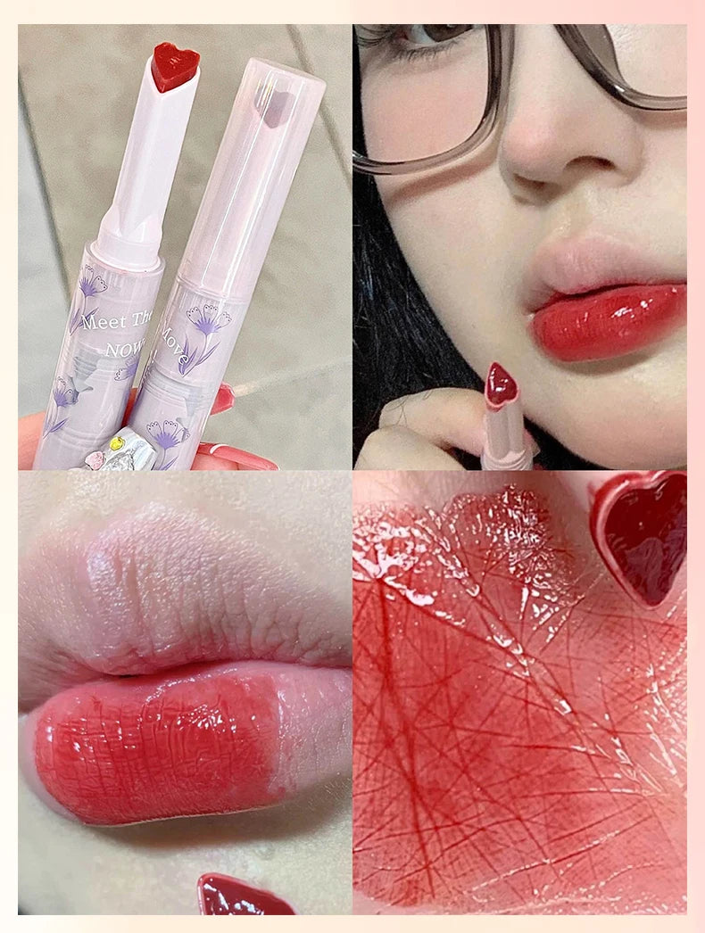 Gege bear flower words honey lipstick moisturizing mirror gloss jelly love lipstick lipstick pen