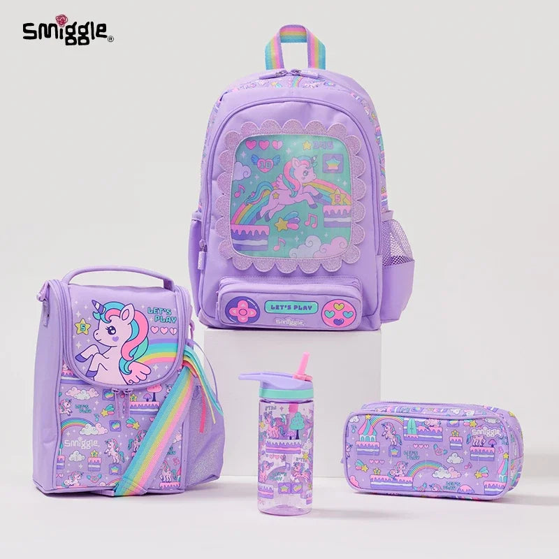 Genuine Australia Smiggle Backpack Student School Bag Pen Case Lunch Bag Double Shoulder Backpack Gift Separate Purchases