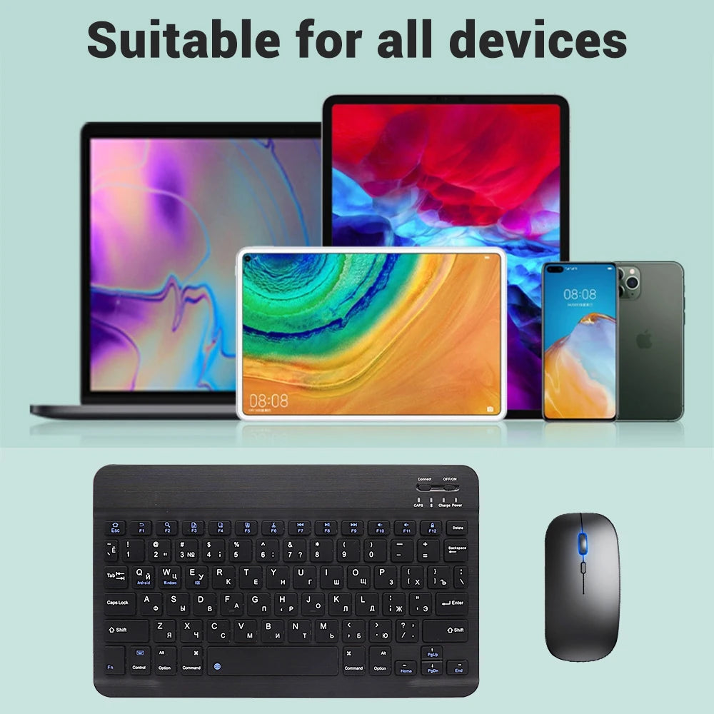 Bluetooth Keyboard and Mouse For iPad Xiaomi Samsung Huawei Phone Tablet Slim Mini Wireless Keyboard For Android IOS Windows
