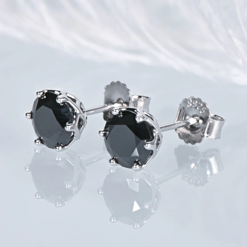 JoyceJelly 1/2/4CT VVS D Color Moissanite Russian Cut 8H8A Lab Diamond Stud Earrings For Women S925 Sterling Silver Fine Jewelry