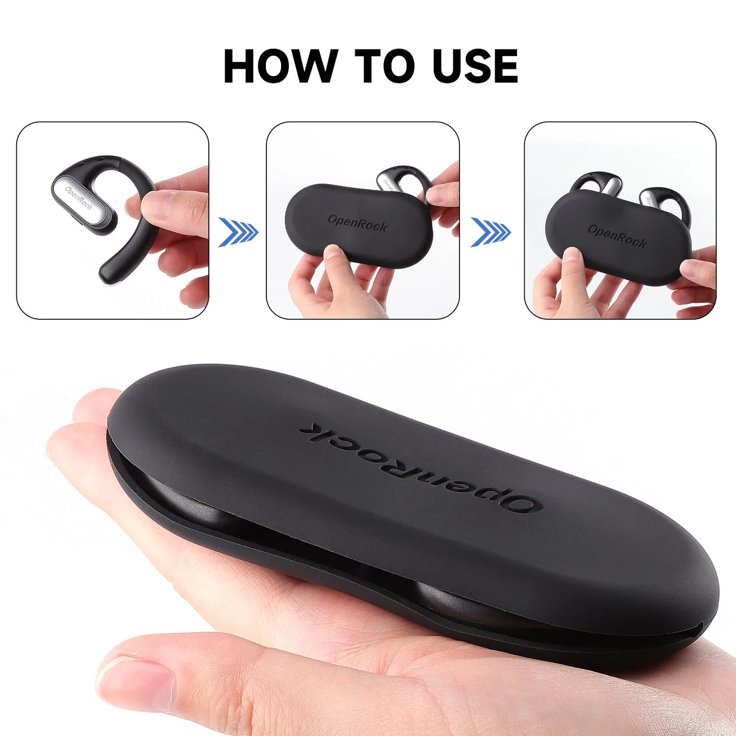 Oneodio Silicone Earphone Cases For OpenRock Pro Case Cover Headphone Accessories Soft Protective Box Bag