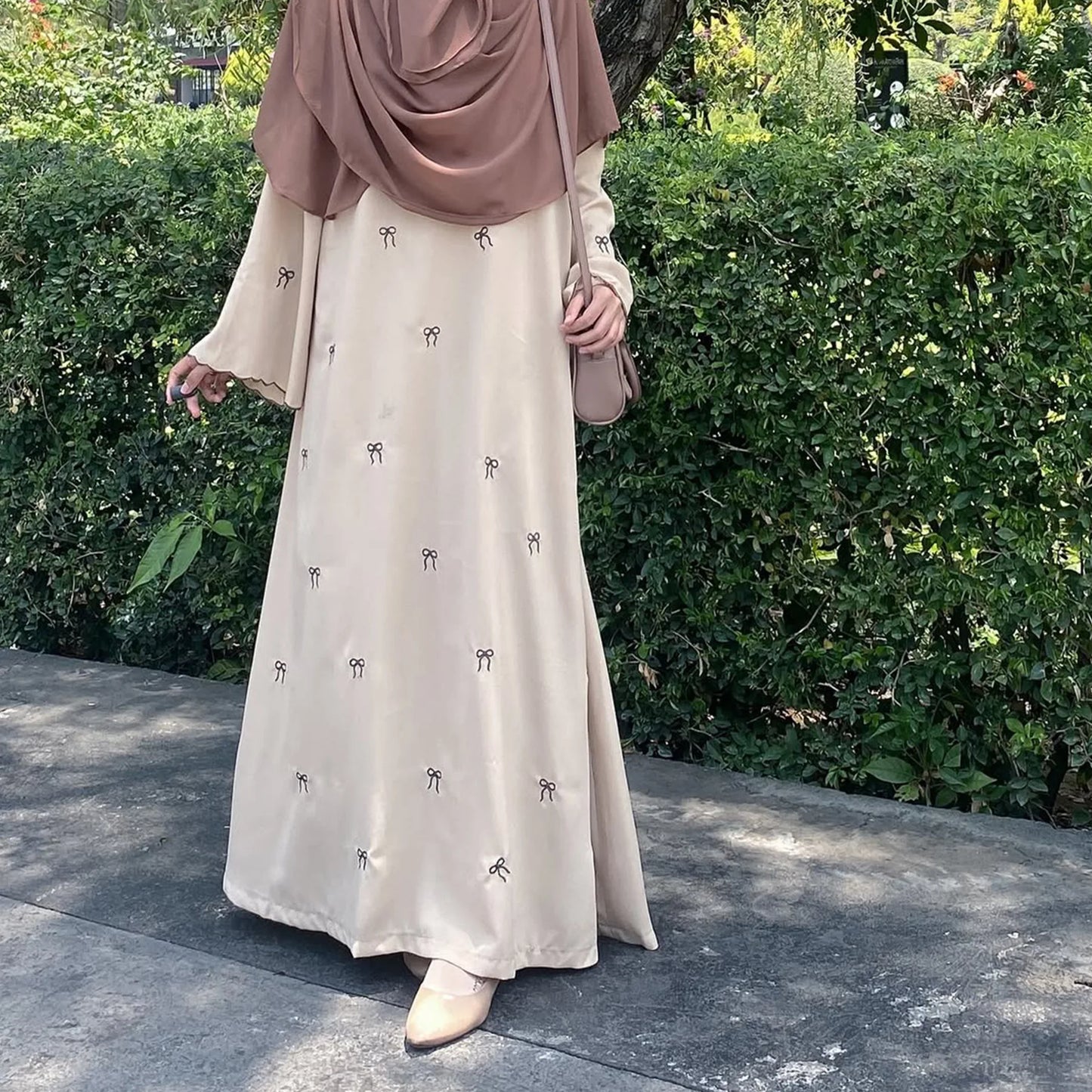 Eid Women Party Dress Muslim Abaya Bow Embroidery Modest Jalabiya Ramadan Long Dresses Abayas Vestidos Largos Kaftan Long Robe