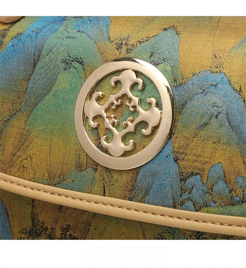 1PCS Chinese style Women's Bag New Light Luxury Atmospheric High-end Handbag Large Capacity Single-Shoulder Crossbody Bag