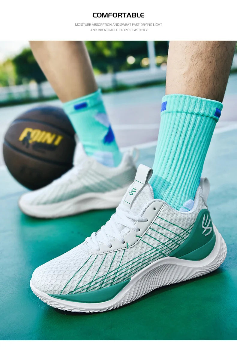 Summer New Men's Casual Shoes Breathable Comfortable Running Large Size Basketball Shoes Fashionable Versatile Couple Shoes