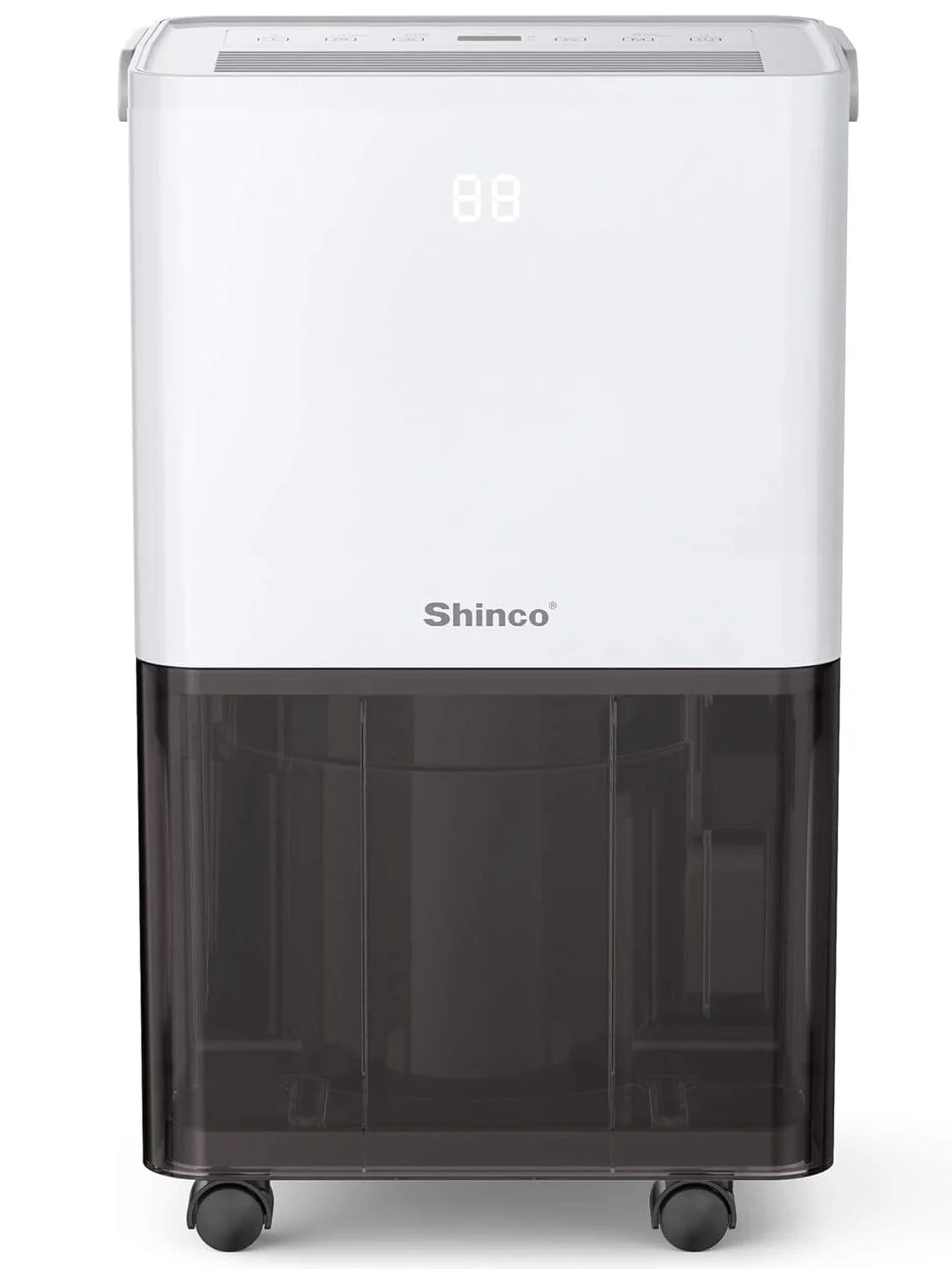 SHINCO Electric Dehumidifier, 10 L, Room Dehumidifier with Moisture Sensor, for 45 m³ (15 m²), Energy Saving, Drain Hose