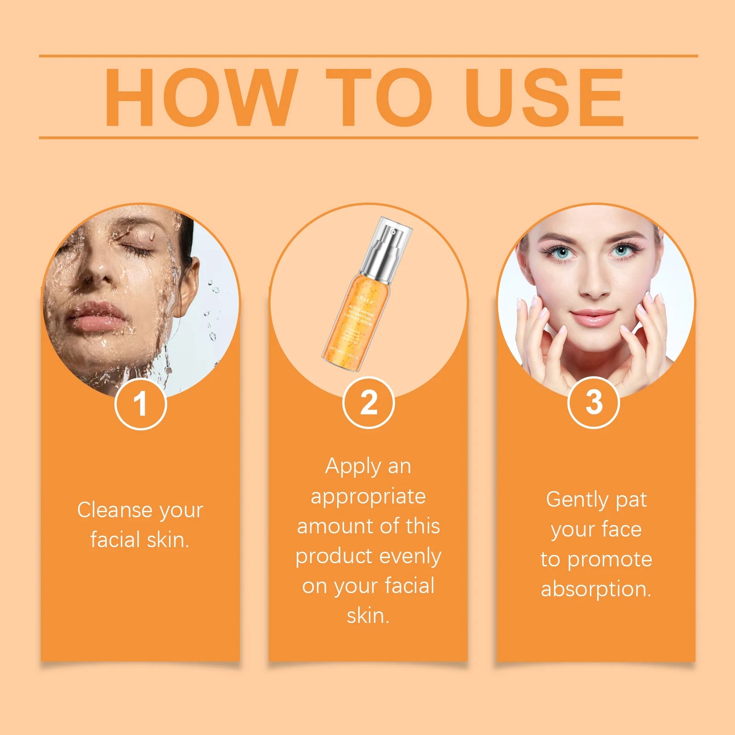 Collagen Astaxanthin Face Serum Fade Dark Spots Pigmentation Anti Aging Rejuvenation Hydrating Brightening Skin Care Essence