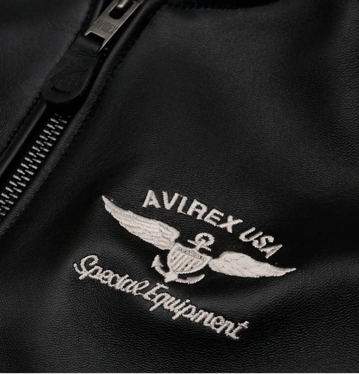 AVIREX New European lambskin genuine leather jacket men's baseball jacket US size fashion sports leisure rock embroidery coat