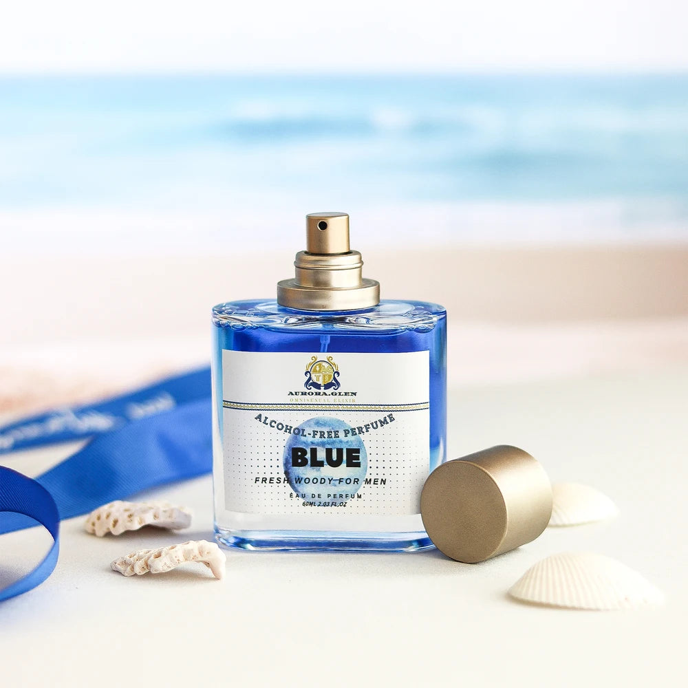 Sport Azure Men's Cologne Fresh Woody Alcohol-Free Perfume 60ML with Cedar Vetiver Pink Pepper Fragrance Citrus Mint Sandalwood