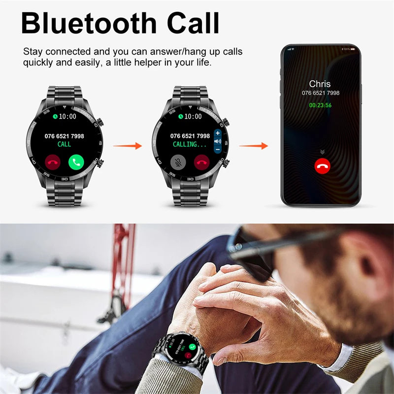 LIGE New BW0189 PRO Smart Watch Men Bluetooth Call Watch IP67 Waterproof Sports Fitness Watch For Android IOS Men Smart Watch