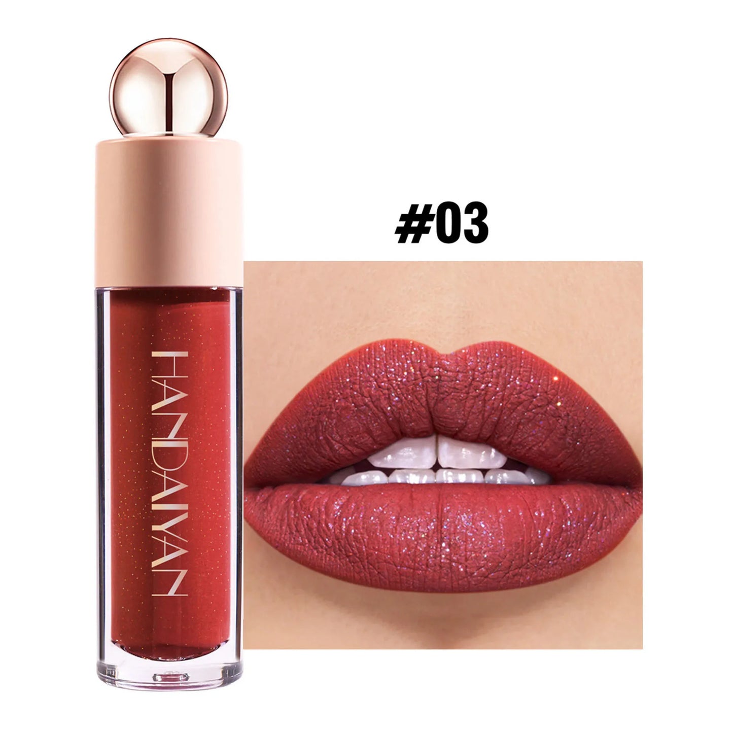 QIBEST Diamond Liquid Lipstick Moisturizing Lasting Purple Sparkling Waterproof Lip Gloss Matte Glitter Lipstick Korean Makeup