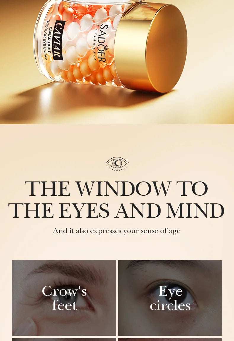 SADOER Caviar Collagen Eye Cream Anti Dark Circles Removal Eye Bags Nourishing Moisturizing Firming Eyes Skin Care Proudcts