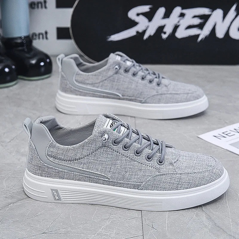 Italian Canvas Shoes For Men Large Size 47 48 Vulcanized Sneakers Slip On Men's Plimsoll Male Trainers Trend Summer Sports Shoes