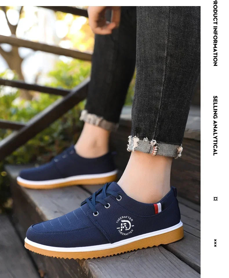 Man Canvas Shoes Fashion Platform Sneakers for Men Casual Walking Breathable Shoes Male Loafers Zapatillas Hombre 2025