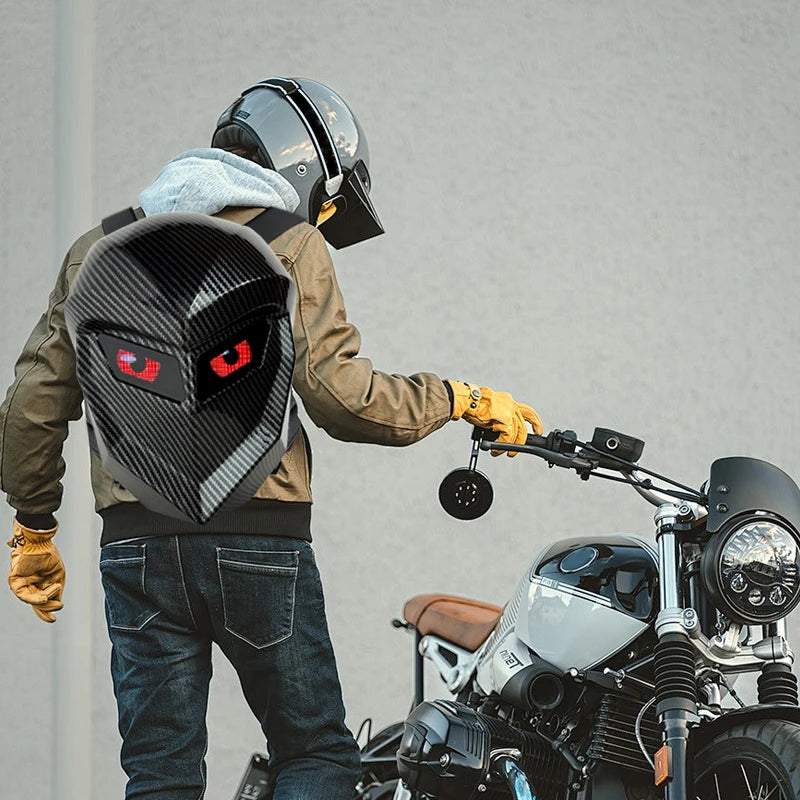 LED Backpack For Men Extended Motorcycle Cycling Bluetooth DIY Helmet Backpack for woman Business Travel Hiking Laptop Backpack