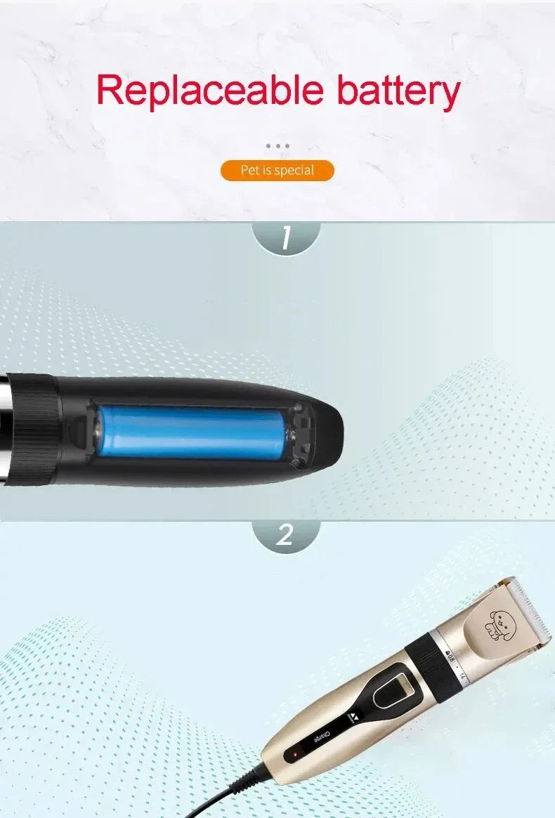 Dog Clipper Dog Hair Clippers Grooming (Pet/Cat/Dog/Rabbit) Haircut Trimmer Shaver Set Pets Cordless Rechargeable Professional