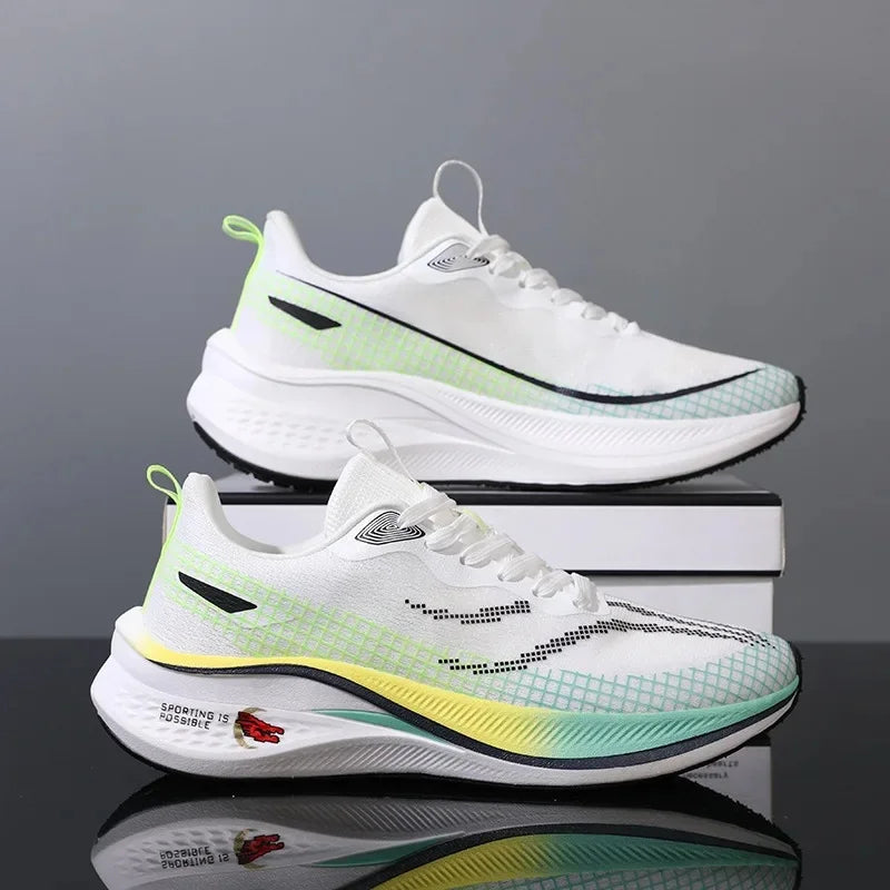 New Red Rabbit 7 Couple Carbon Board Mesh Breathable Sports Shoes Elderly Trendy Shoes Men's Casual Running Shoes Summer EVA Upp