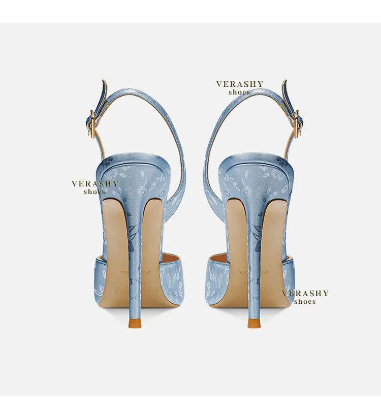 New Green Lady Sandals Fashion Thin Heel Slingback Woman Pumps Sexy Female Dress Party High Heels Shoes