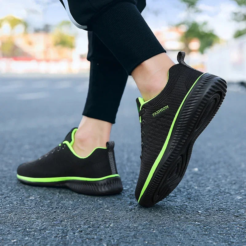 MAEDEF Athletic Shoes for Men Shoes Sneakers Black Casual Men Women Knit Sneakers Breathable Athletic Running Walking Gym Shoes