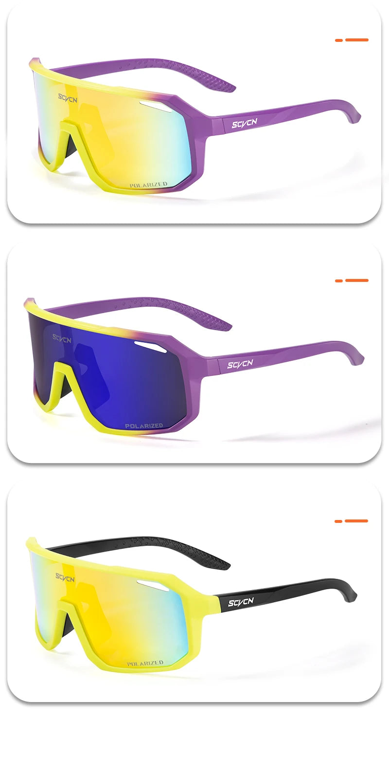 SCVCN Polarized Sunglasses for Men MTB Cycling Glasses Outdoor Sports Bike UV400 Goggles Women Road Bicycle Cycling Glasses New