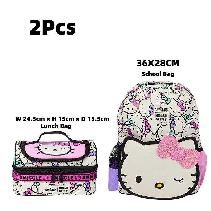 Genuine Australia Smiggle Backpack Hello Kitty School Bag Lunch Bag Water Bottle Student Gift Need To Purchase Individually