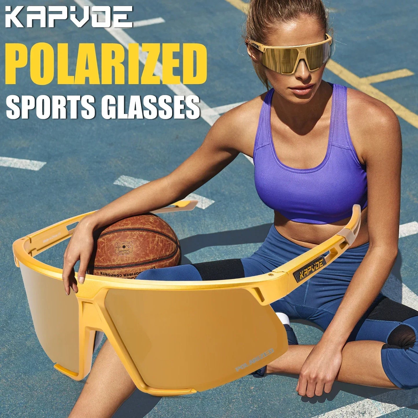Kapvoe Polarized Sunglasses for Men and Women Luxury Sun Glasses Driving Fishing Cycling Golf Bike Glasses Fashion Shades