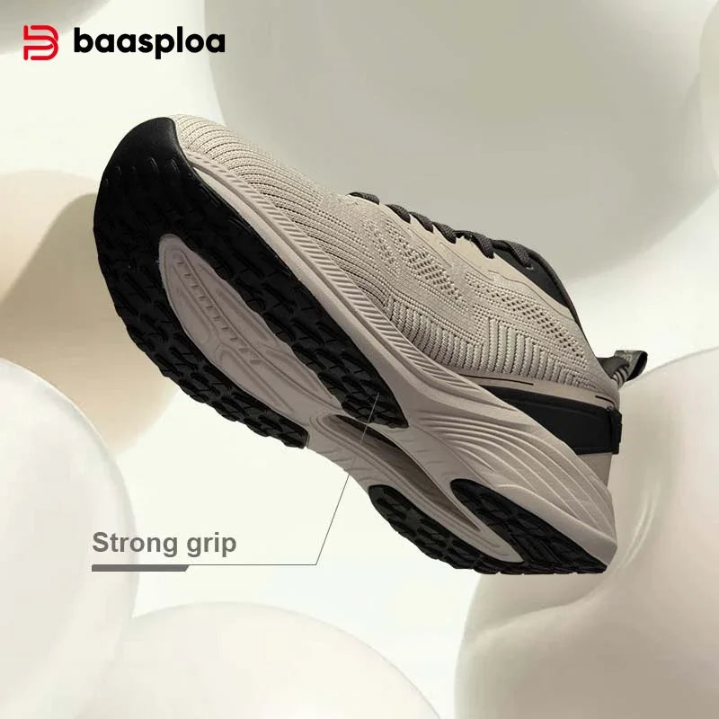 Baasploa Men Running Shoes 2025 Fashion Outdoor Lightweight Non-slip Sneakers Male Mesh Breathable Sports Shoes Wear Resistant