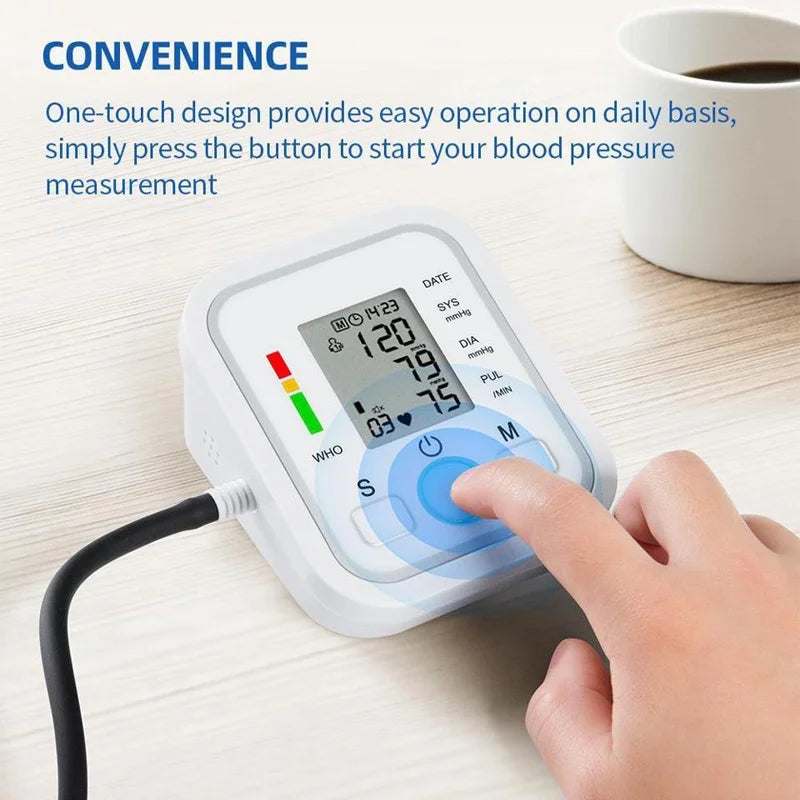 🩺 LINGKUN Digital Arm Blood Pressure Monitor
Automatic Tonometer | Heart Rate & Pulse Meter | Arm Sphygmomanometer | Oximeter Function
