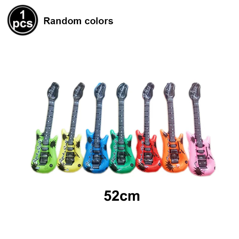1pc Guitar Balloon 36inch Inflat Guitar Music Rock Party Decoration 80s 90s Disco Party Supplies