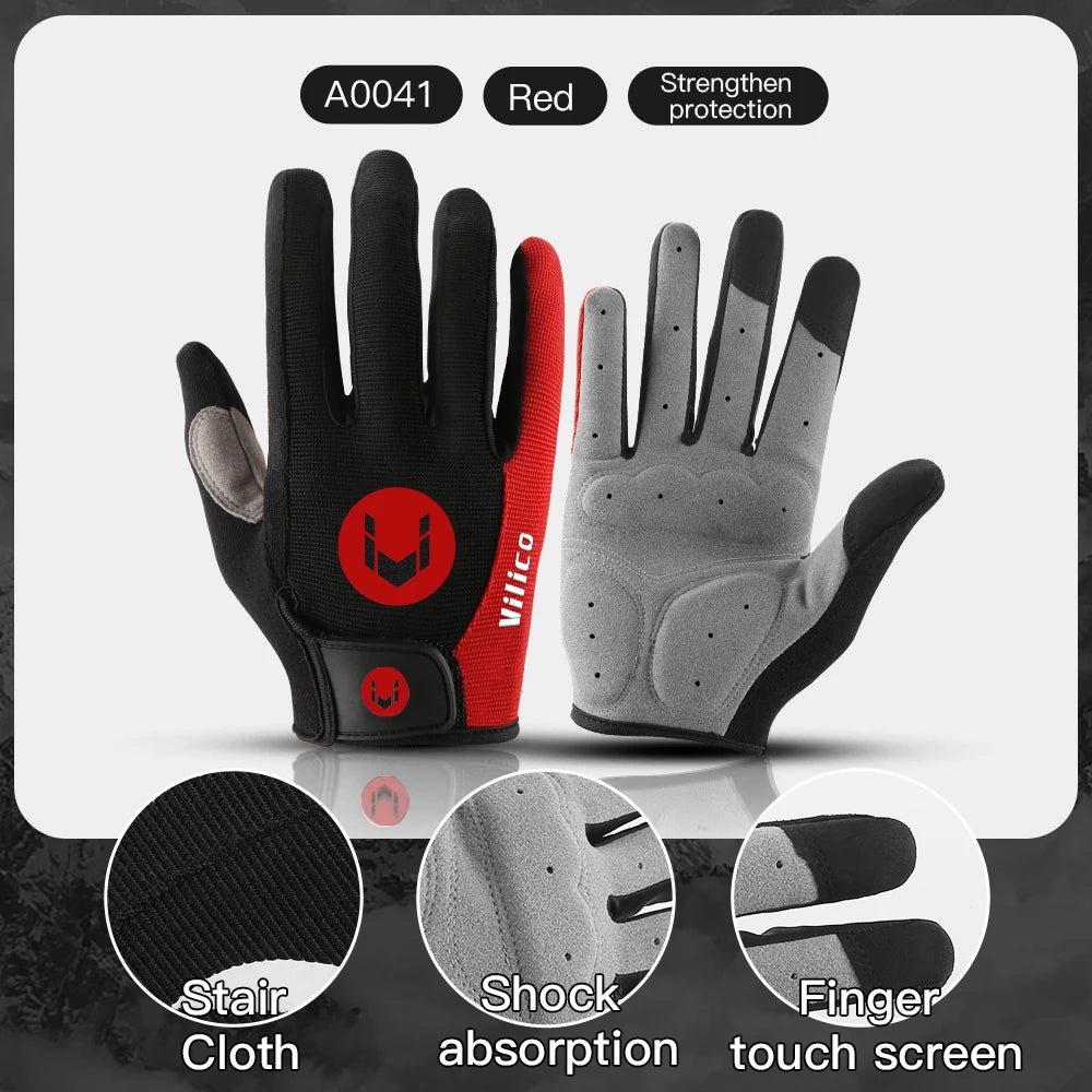 New Outdoor Touch Screen Slip-Proof Gloves Hiking Cycling Mountaineering Men Women Thin Full Finger Camping Gloves