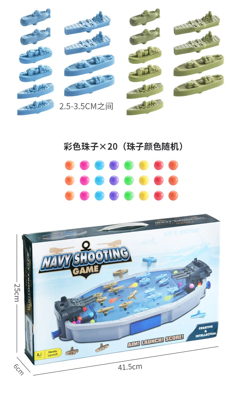 New Navy Combat Board Games Toys Multiplayer Party Interactive Table Games Ejection Ball Fighter Army Operations Toys for Kids
