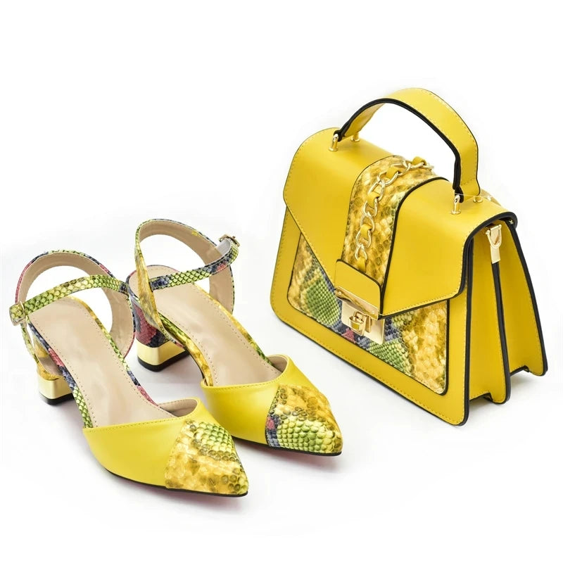 2024 Italian Shoe and Bag Set for Party In Women Luxury Shoes Women Designers Nigerian Women Party Pumps High Heels Sexy Ladies