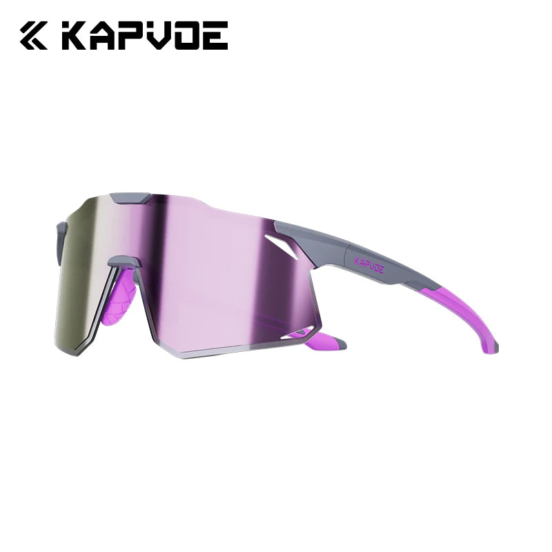KAPVOE New Outdoor Cycling Sunglasses Men Women Mountain Bicycle Sports Eyewear MTB Bike Cycling Glasses UV400 Running Goggles