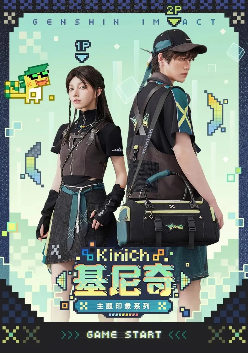 GenshinImpact Kinich Theme Impression Series Outdoor Travel & Sports Bag – Anime Game Gift