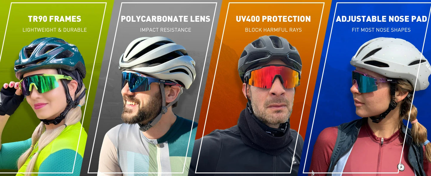 KAPVOE Photochromic Cycling Glasses Outdoor Sports Sunglasses for Man Bicycle Eyewear MTB Cycling Women Road Bike UV400 Goggles