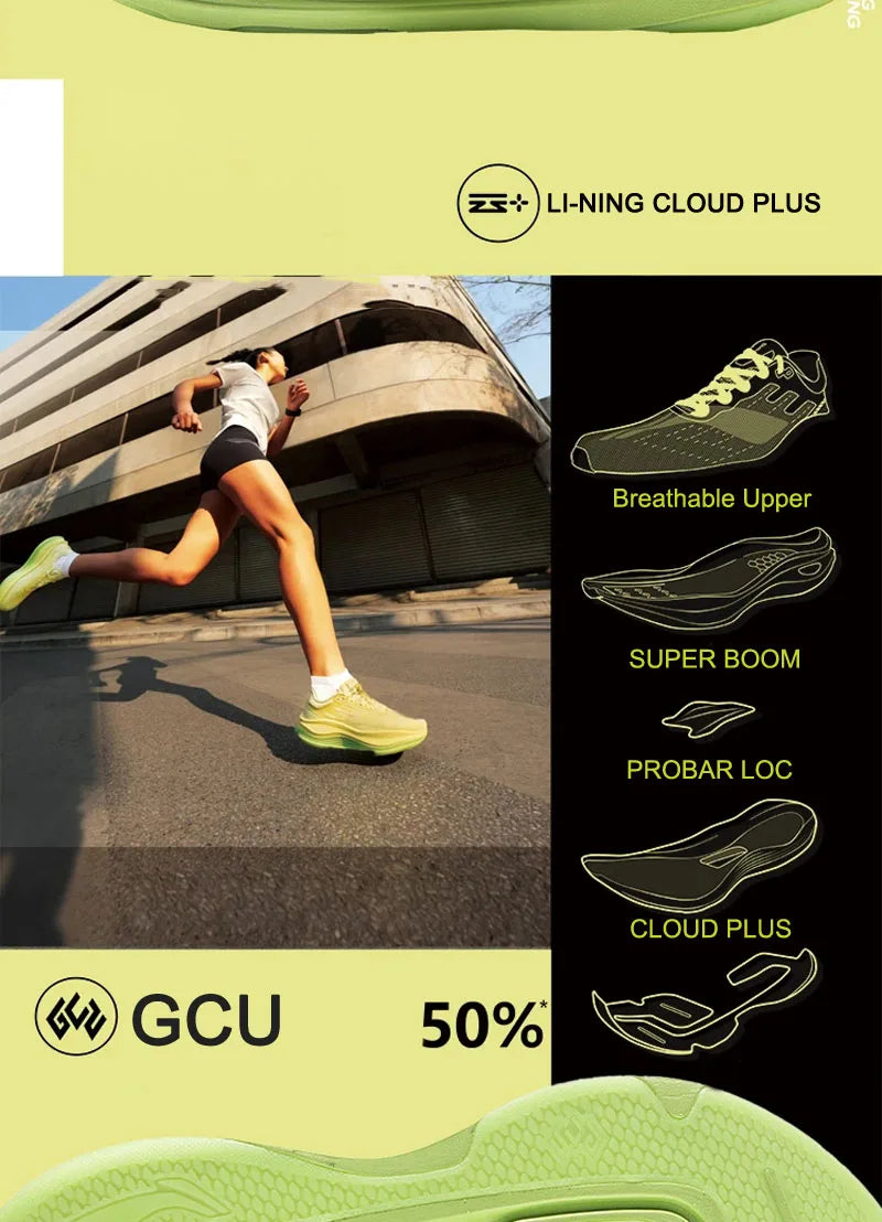 YUEYING 5 PRO Women’s Running Shoes – SUPER BOOM Cushion, Reflective Lightweight Sneakers
