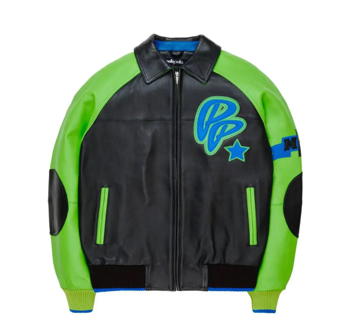 2025 Spring New Classic Soda Club Plush Jacket Europe Imported Lamb Skin Jacket Double Leather Embroidered Men's Leather Coat