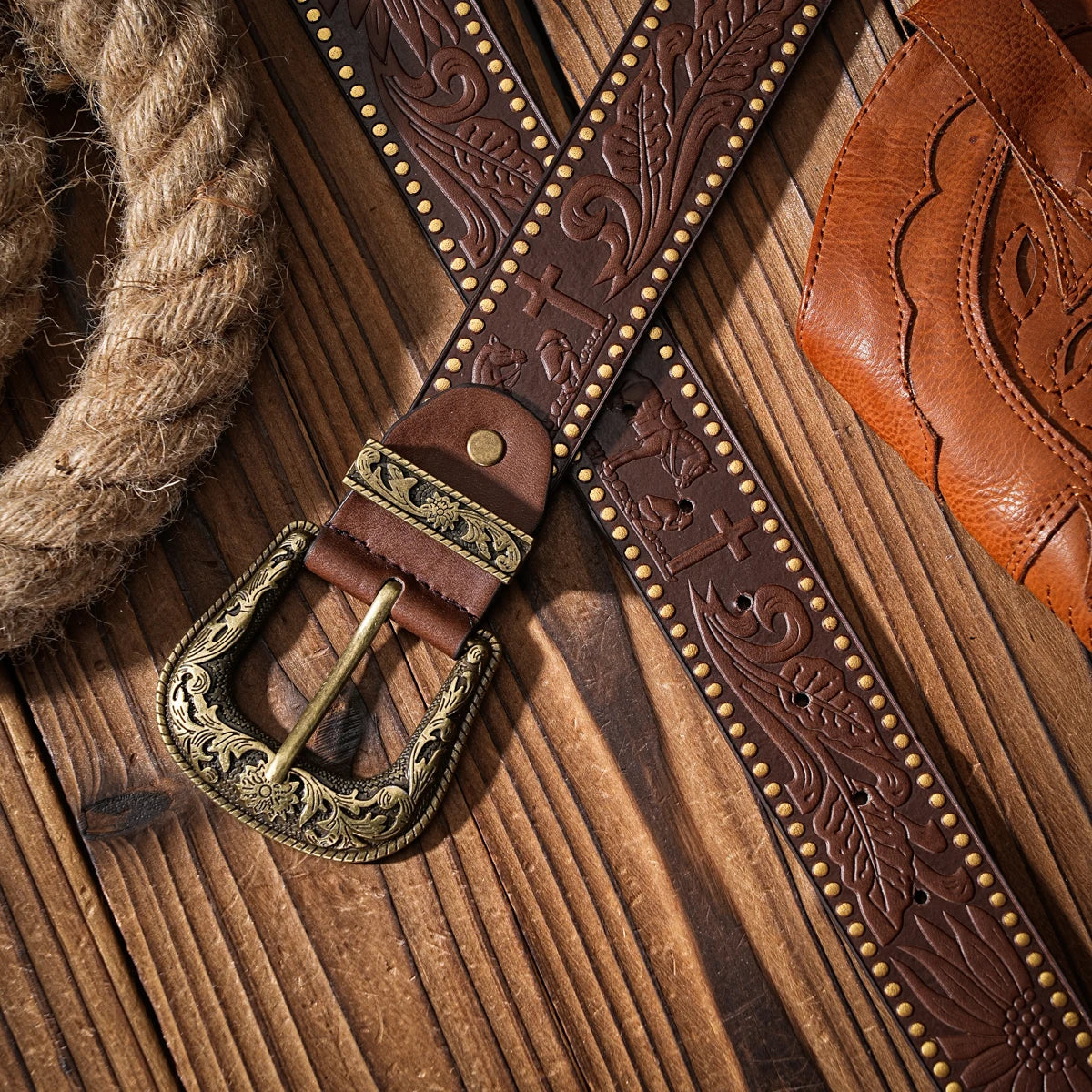 Casual, individual and retro belts, Western-style clothing accessories, metal buckles, PU belts, suitable for both men and women