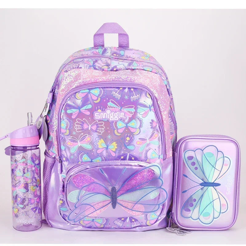 Genuine Australia Smiggle Backpack Butterfly School Bag Cartoon Series Anime Backpack Student Gift Separate Purchases