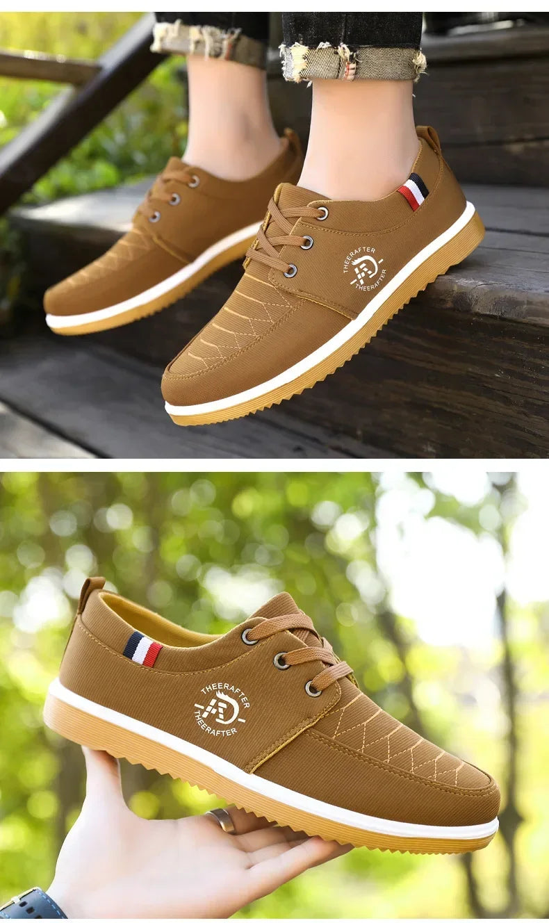 Man Canvas Shoes Fashion Platform Sneakers for Men Casual Walking Breathable Shoes Male Loafers Zapatillas Hombre 2025