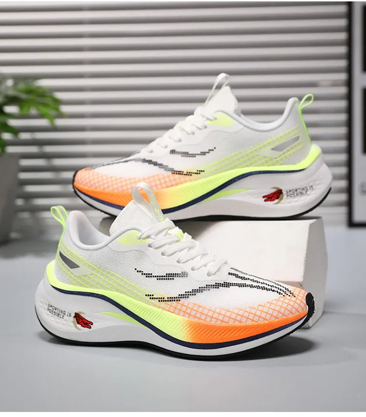 New Red Rabbit 7 Couple Carbon Board Mesh Breathable Sports Shoes Elderly Trendy Shoes Men's Casual Running Shoes Summer EVA Upp
