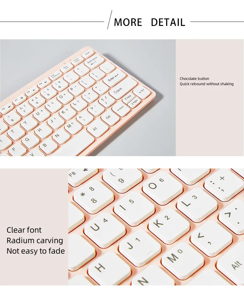 2.4G Wireless Keyboard and Mouse Protable Mini Keyboard Mouse Combo Set For Notebook Laptop Mac Desktop PC Computer Smart TV PS4