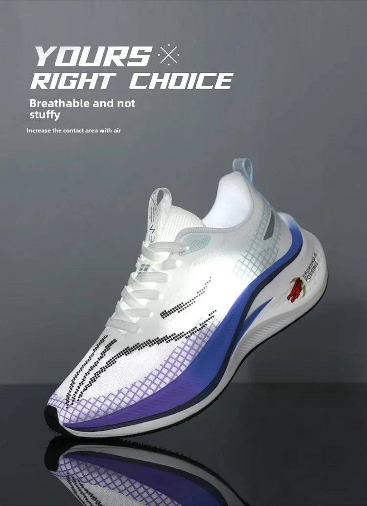 New Red Rabbit 7 Couple Carbon Board Mesh Breathable Sports Shoes Elderly Trendy Shoes Men's Casual Running Shoes Summer EVA Upp