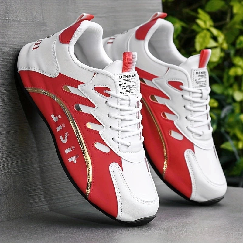 Luxury Men's Sneakers High Quality Leather Casual Shoes for Men Fashion All-match Sport Shoes Platform Comfor Men Running Shoes