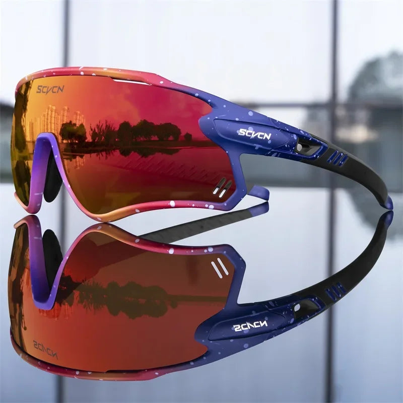 SCVCN Photochromic Sunglasses Bicycle Cycling Glasses MTB Driving Running UV400 Polarized Fishing Goggles Man Woman Bike Eyewear