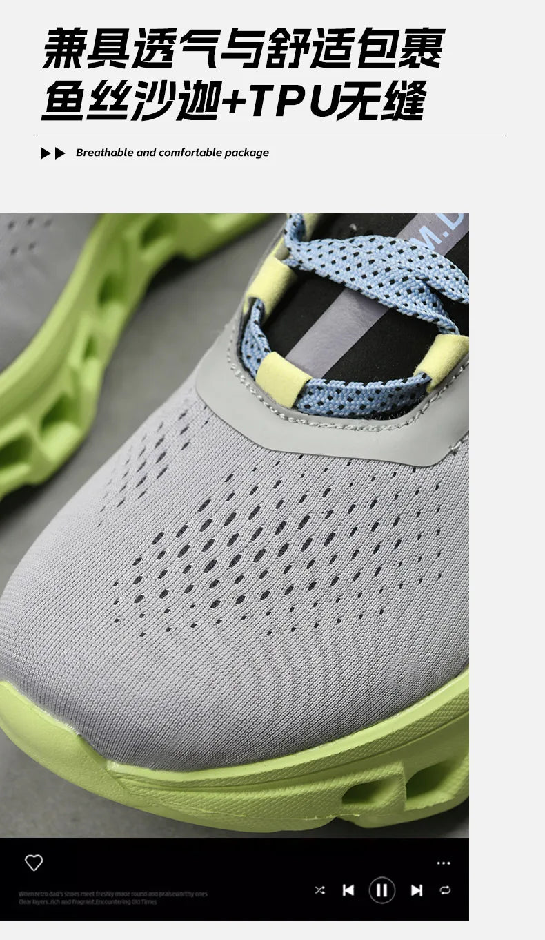 Men Sports Running Shoes Marathon Air Cushion Breathable Lightweight Mens Outdoor Hiking Athletic Nonskid Sneakers Jogging Tenis
