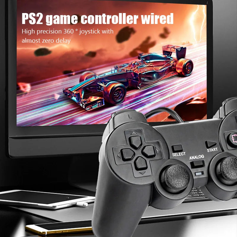 Wired Gamepad for Sony PS2 Controller for Mando PS2/PS2 Joystick for Playstation 2 Vibration Shock Joypad Wired USB PC Controle