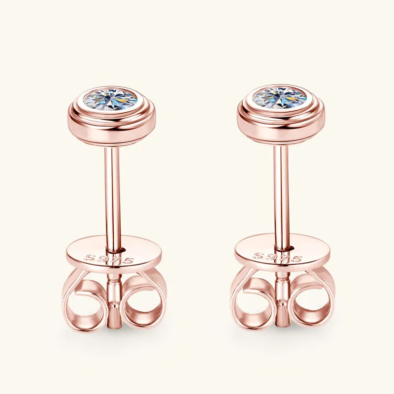 Lnngy 3mm 0.1ct Moissanite Diamond Necklace Bracelet Stud Earring For Women Simple Single Stone Earrings Bracelets Jewelry Set