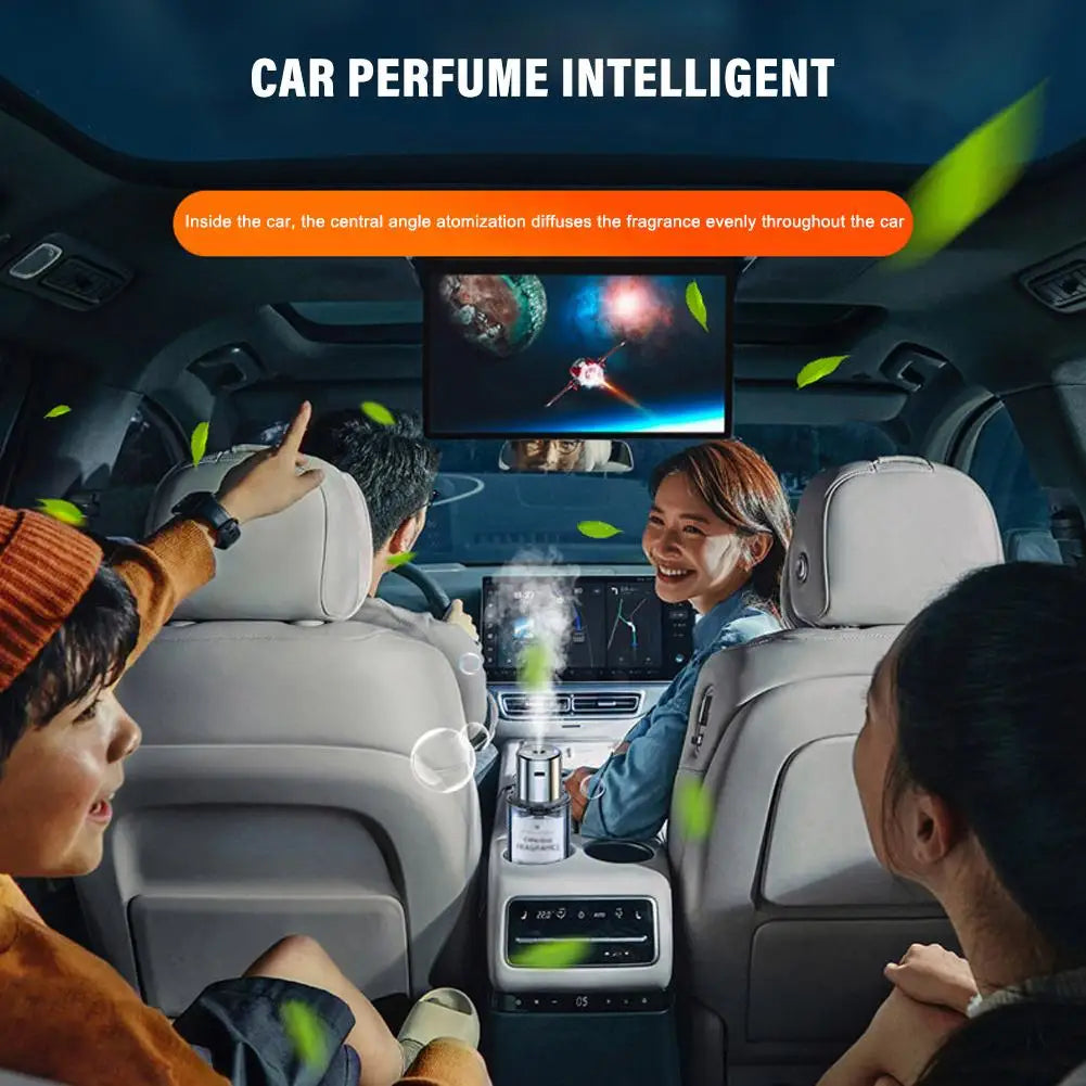 Car Mounted Fragrance Spray Perfume Essential Oil Diffuser Humidifier Intelligent Fragrance Locomotive Large Capacity