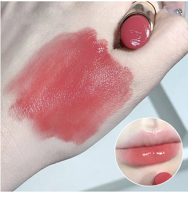 Silky Glossy Lipstick Gege Bear Pump Lips Moisture Water Bomb Comfortable Ultra Sheen Non-Stick Cup Lip Balm